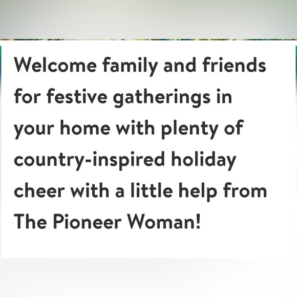 π New Pioneer Woman  Holiday Tree 70" Round Tablecloth - Picture 4 of 5